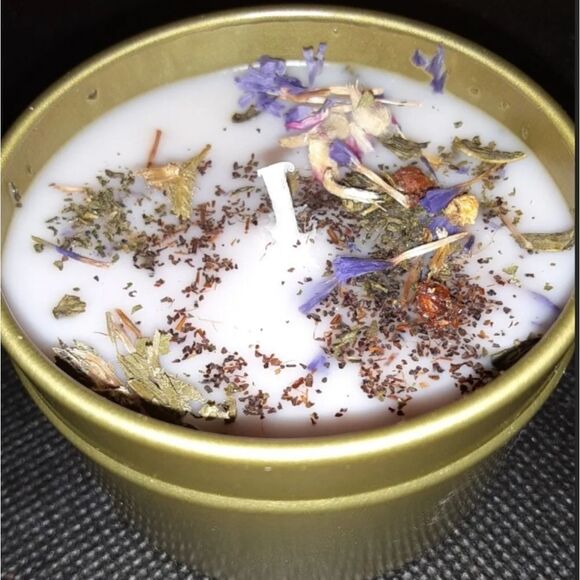 HAND crafted ALL NATURAL ZEN-ME CANDLE-LILAC - Picture 2 of 4